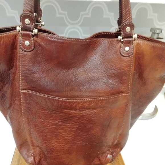LC Leather Bucket Tote - Picture 3 of 13
